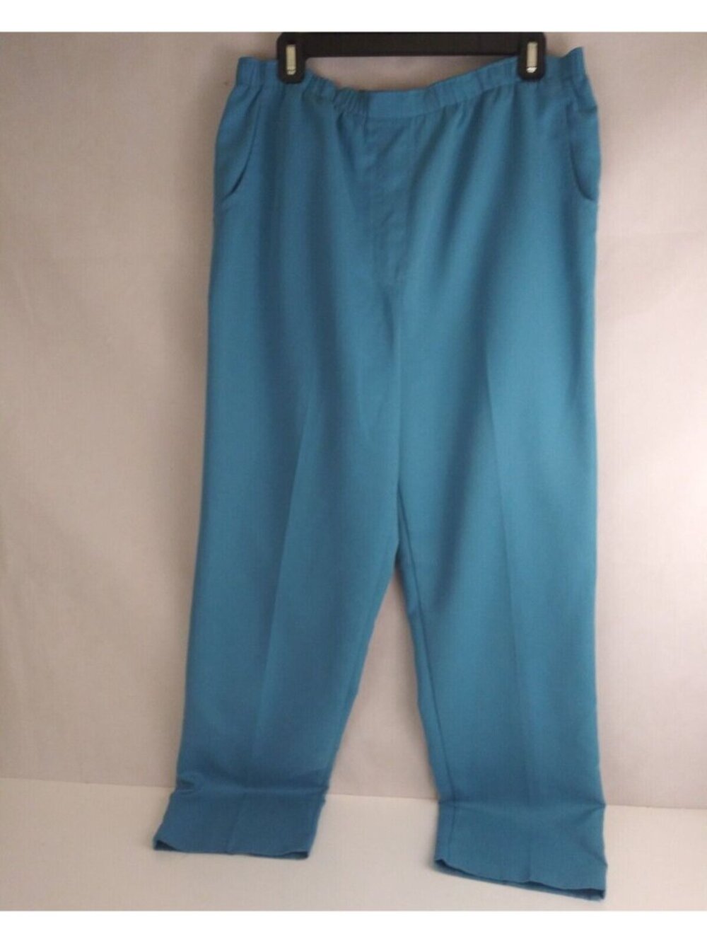 Allison Daley Women's Elastic Waist Turquoise Slacks Size 32x31